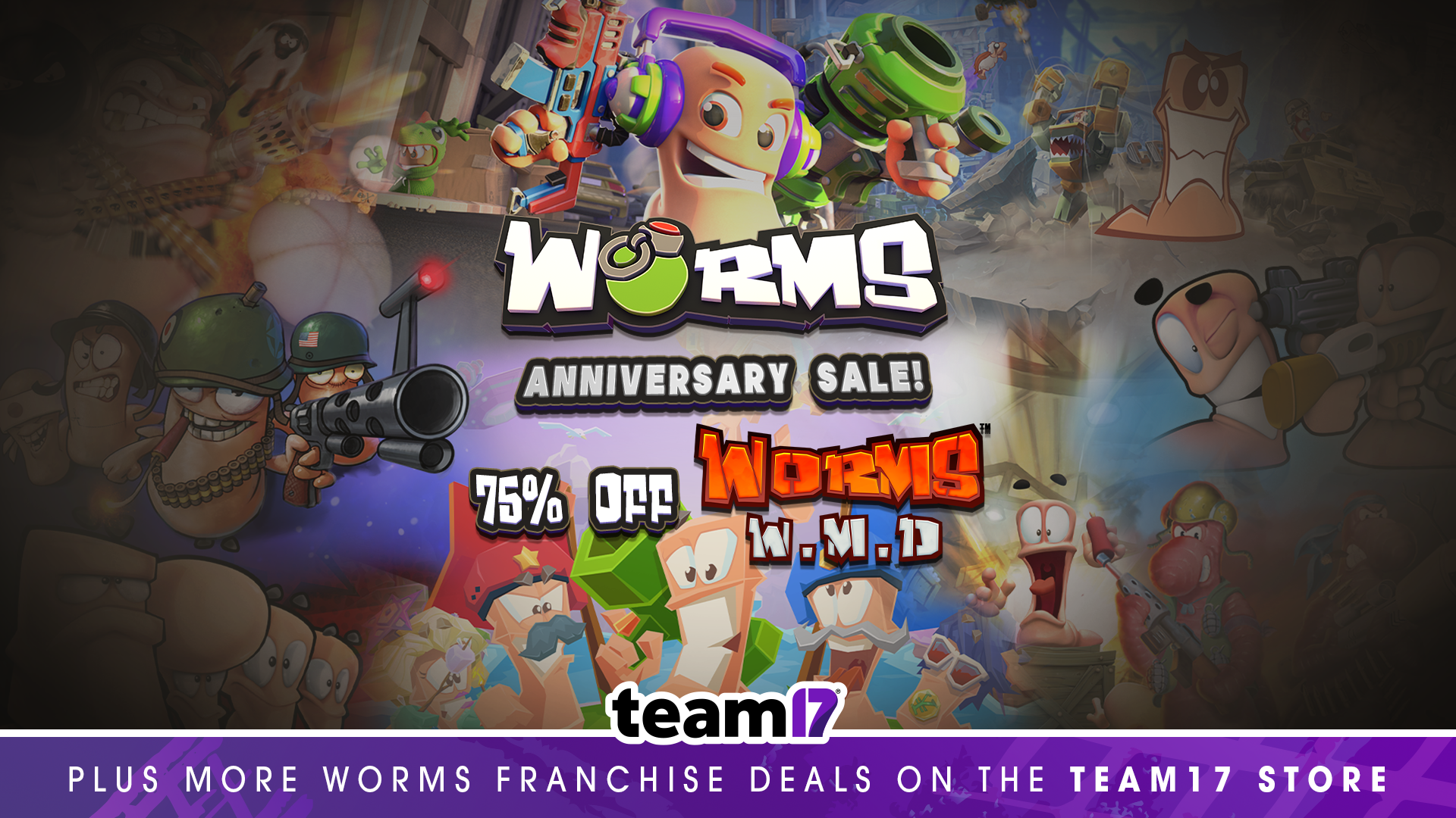Team17 se prepara para o 25º aniversário da série Worms – Pizza Fria